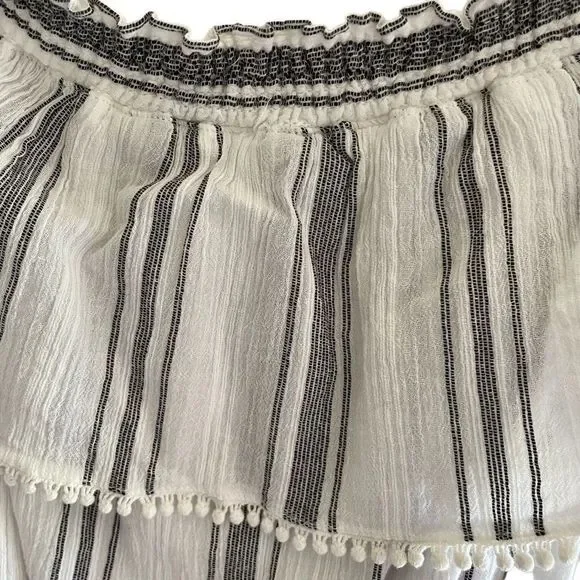 Lauren Ralph Lauren Black White Stripe Midi Summer Dress Women’s Size 6 Small - Picture 6 of 8